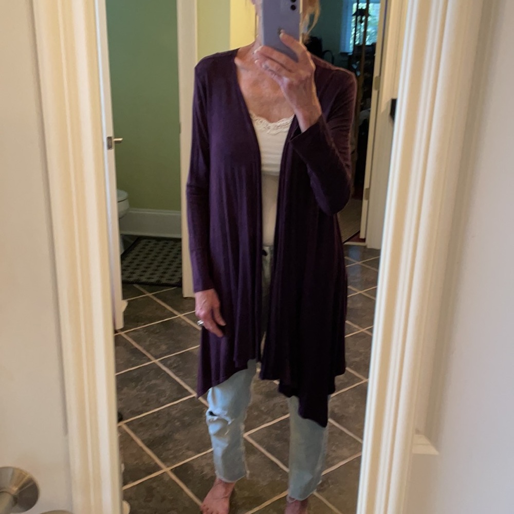 PURPLE CARDIGAN sz Small
